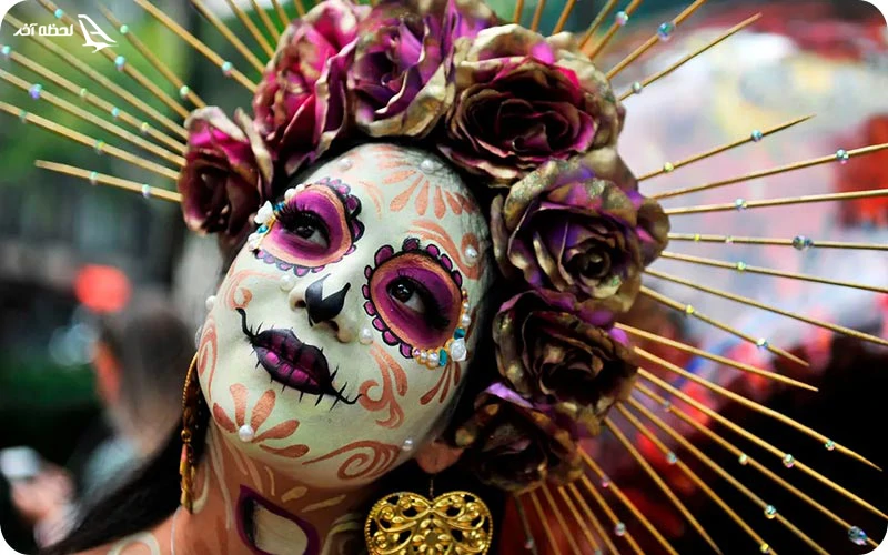 رژه اسکلت ها مکزیک در جشن مردگان رژه اسکلت ها مکزیک در جشن مردگان