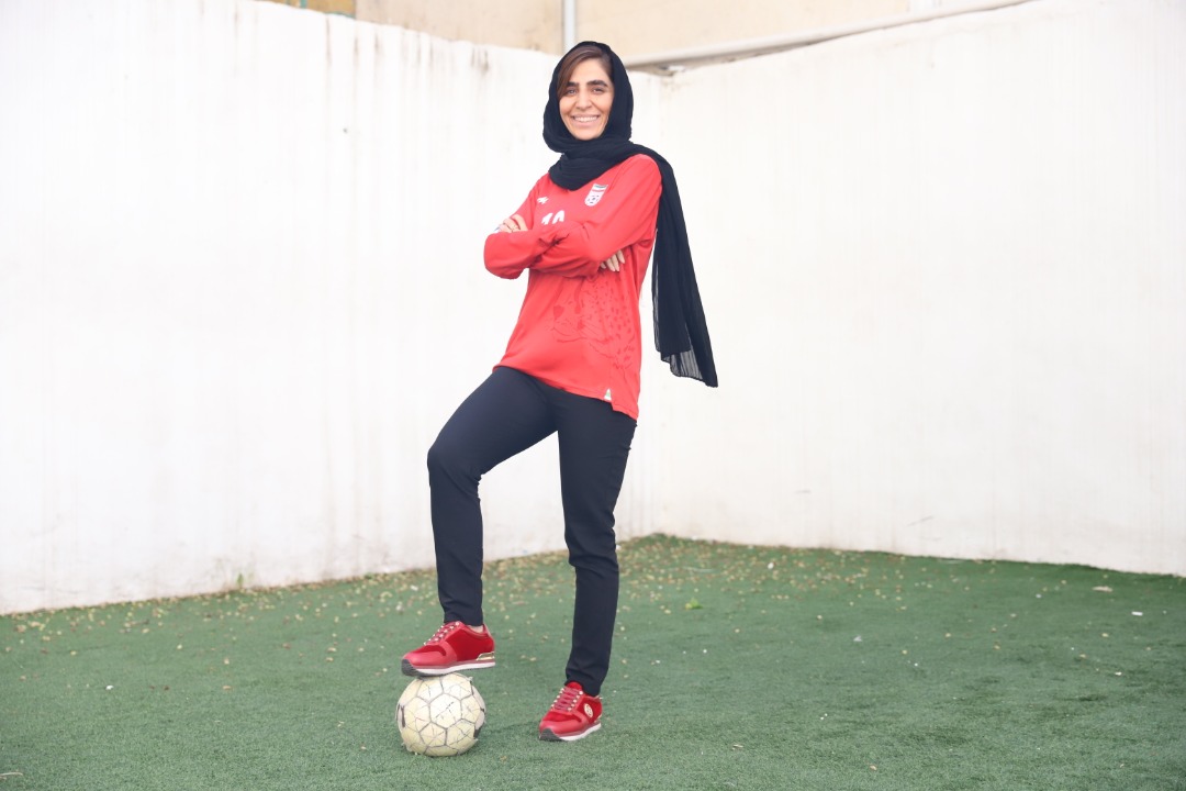 عکس نسیمه غلامی بازیکن فوتسال 